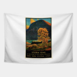 STORM KING Hudson Highlands New York Central Lines Vintage Rail Tapestry