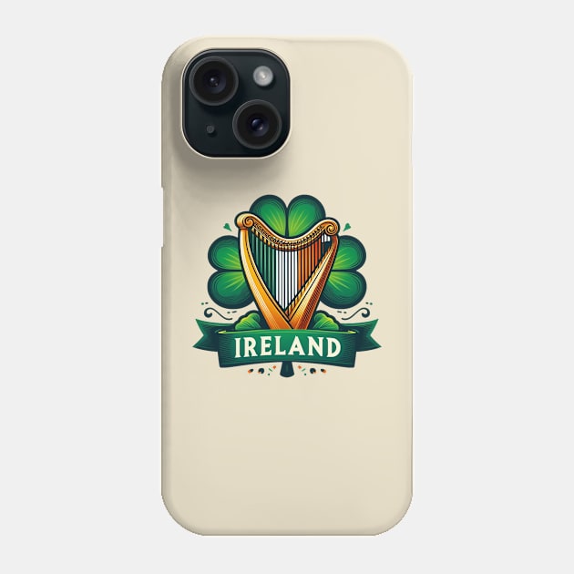 Irish Harp Phone Case by BukovskyART