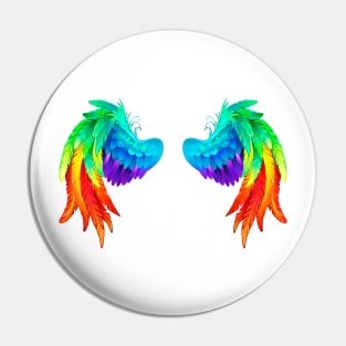 Bright rainbow wings Pin