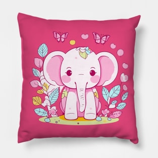 Cute Pink Elephant Pillow