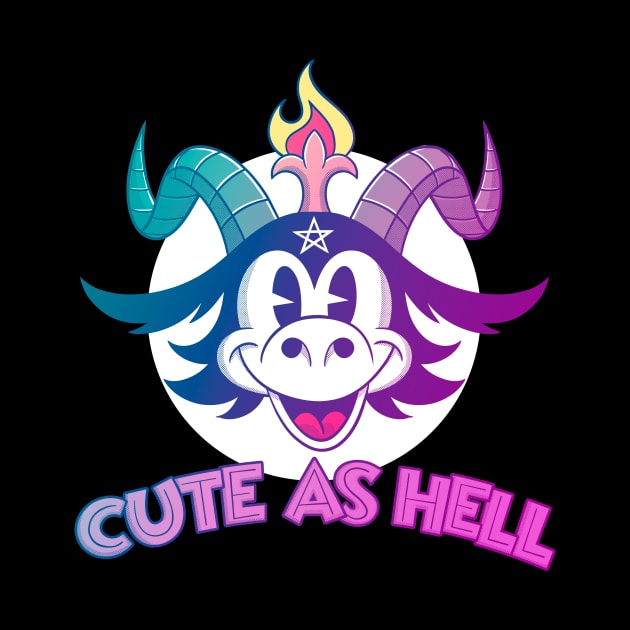 Blackcraft Cute Baphomet Cartoon Blackcraft Cute has Hell Pastel Goth by Juandamurai