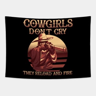 Cowgirls don't cry Funny Rancher Farmer Art Tapestry