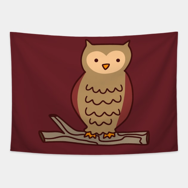 Tree Branch Owl Tapestry by saradaboru