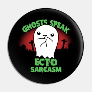 Cute Funny Original Kawaii Boo Ghost Sarcasm Funny Meme Pin