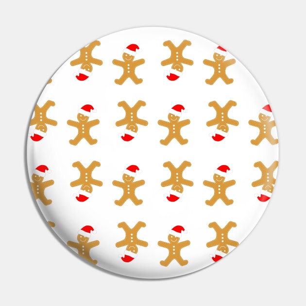 GINGERBREAD Man Christmas Pattern Pin by SartorisArt1