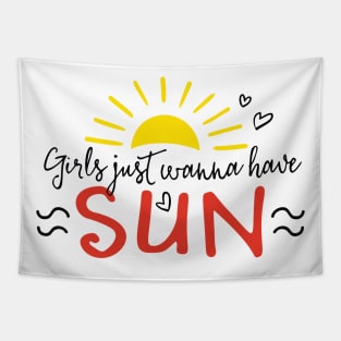 Sunset Typography Beach Art Tapestry