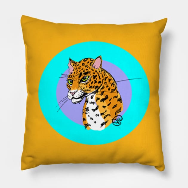 Jaguar Pillow by charleyllama