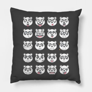 panda emotions emoticon Pillow