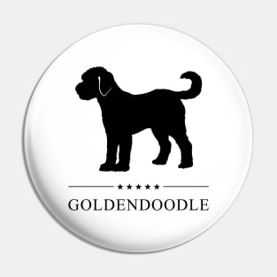 Goldendoodle Black Silhouette Pin