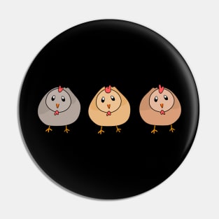 3 cute chickens Pin