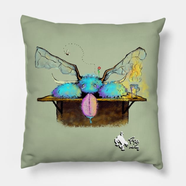 FUZZ TUNG Pillow by Yeti Ink ~ Yeti307