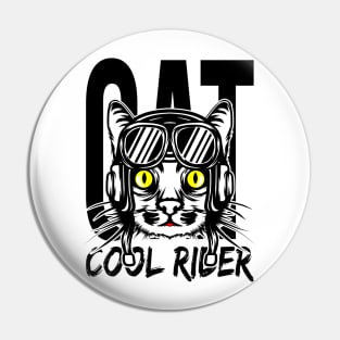 Cat Cool Rider Pin