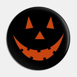 Orange halloween pumpkin face Pin