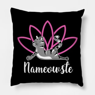 Nameoste Funny Yoga and Cat Lover Pillow