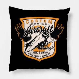 SR-71 Blackbird Air Force Military Reconnaissance Aircraft Pillow