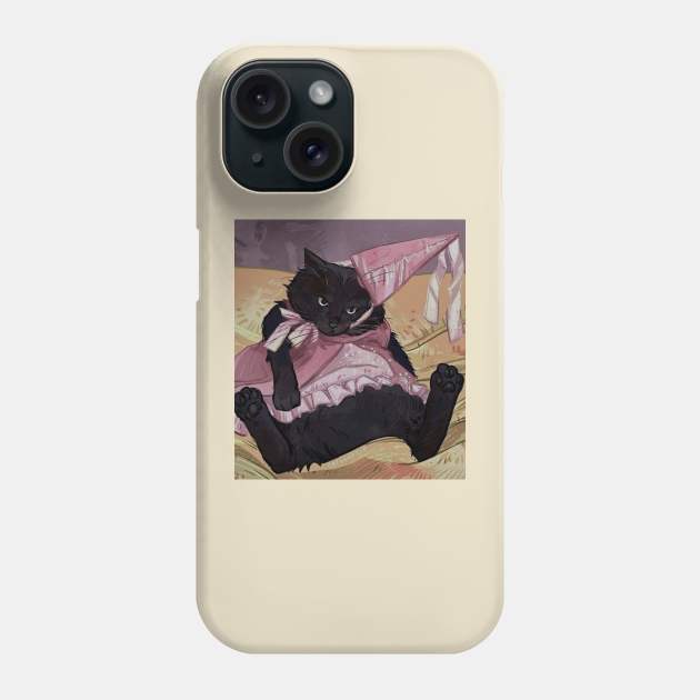 Lazy Cat Party Phone Case by KitzCutiz