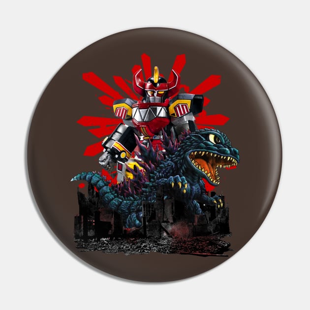 Godzilla vs Megazord Pin by Markusian