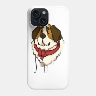 Cute St. Bernard Drawing Phone Case