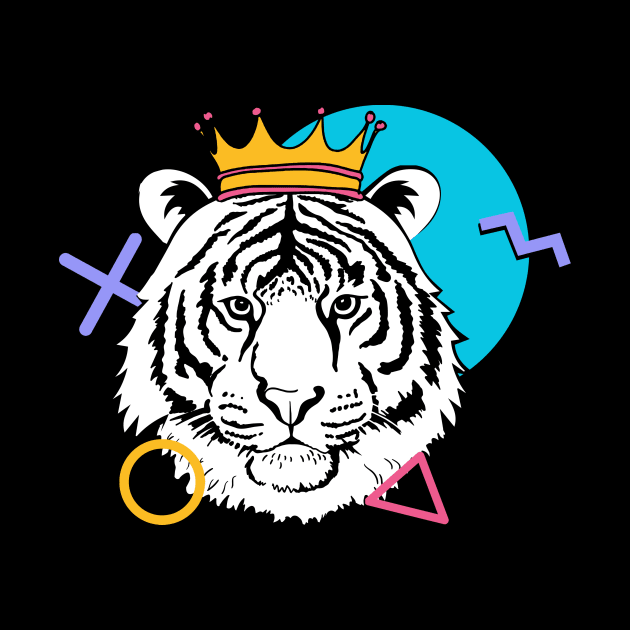 Retro Tiger King by CreativeDesignsx