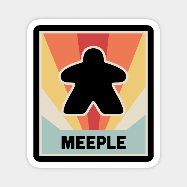 Vintage MEEPLE Boardgame Design Magnet by Wizardmode