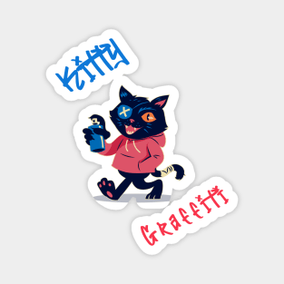 Kitty Graffiti Magnet