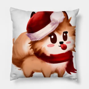 Cute Pomeranian Drawing Pillow