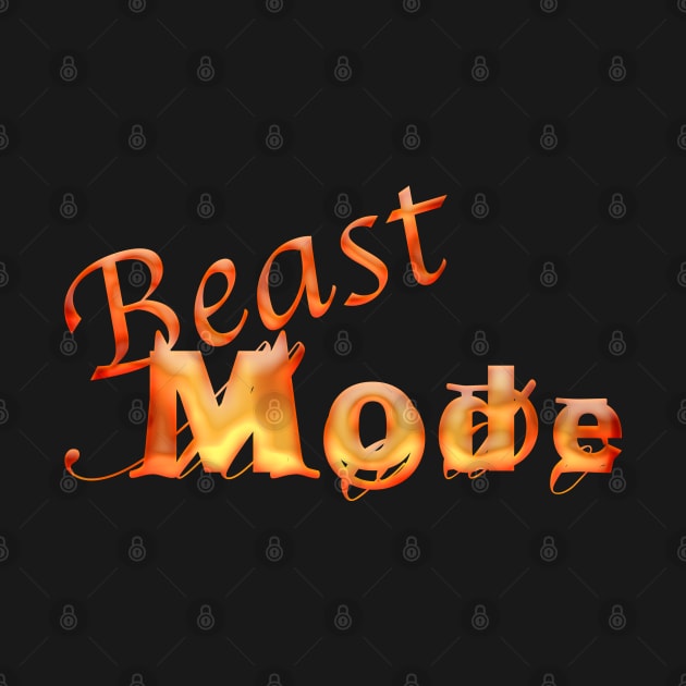 Beast Mode Font in orange by Hispaniola-Fineart