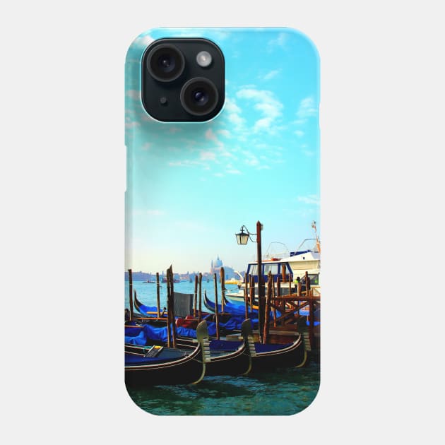 Grand Canal with gondolas and the Basilica di Santa Maria della Salute in the background Phone Case by KristinaDrozd