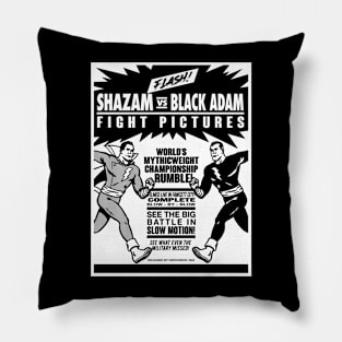 SHAZAM vs. BLACK ADAM - Fight poster 2.0 Pillow