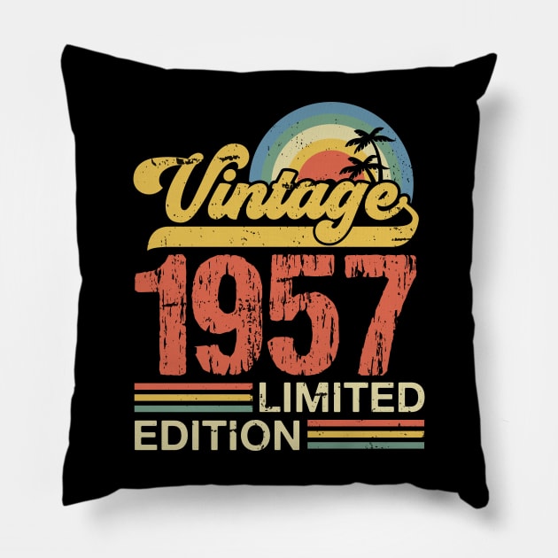 Retro vintage 1957 limited edition Pillow by Crafty Pirate 