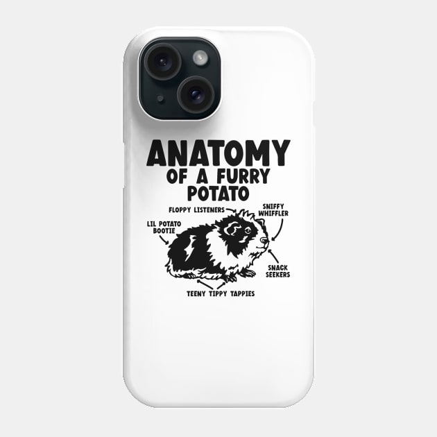 Guinea Pig Anatomy Of A Furry Potato Phone Case by fromherotozero