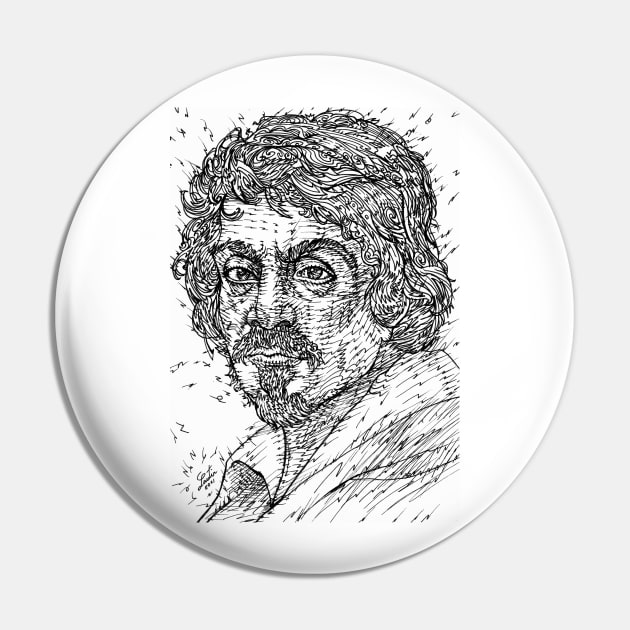 CARAVAGGIO ink portrait Pin by lautir