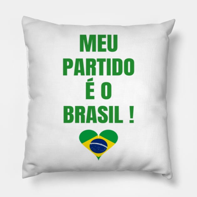 My political party is Brazil Pillow by Brazilians Patriot