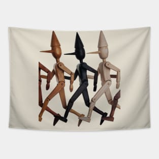 Wooden Puppet Marionette Tapestry