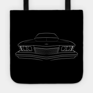 front/profile 1973 Buick Riviera - stencil, white Tote