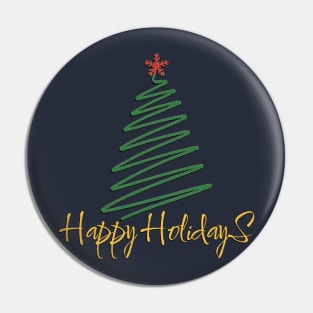 Happy Holidays Pin