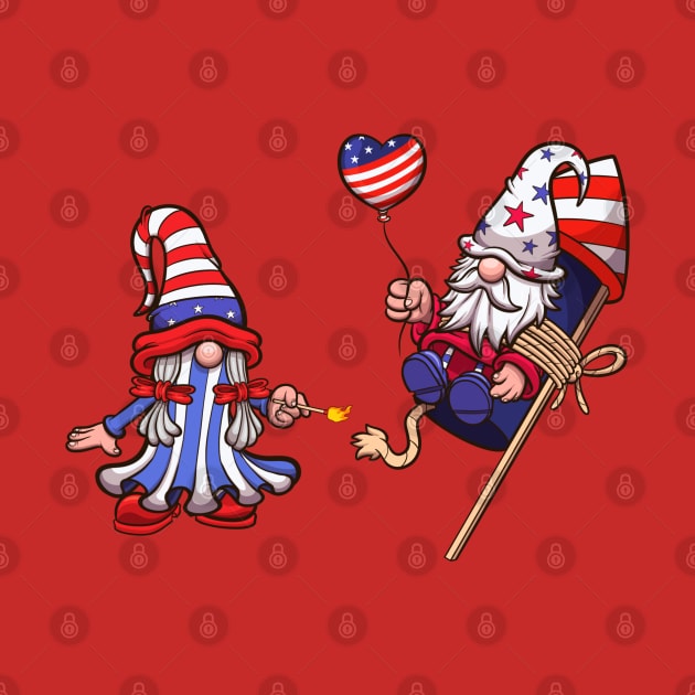 Male And Female 4th Of July Gnome by TheMaskedTooner