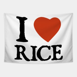 I Love I Heart Rice Tapestry