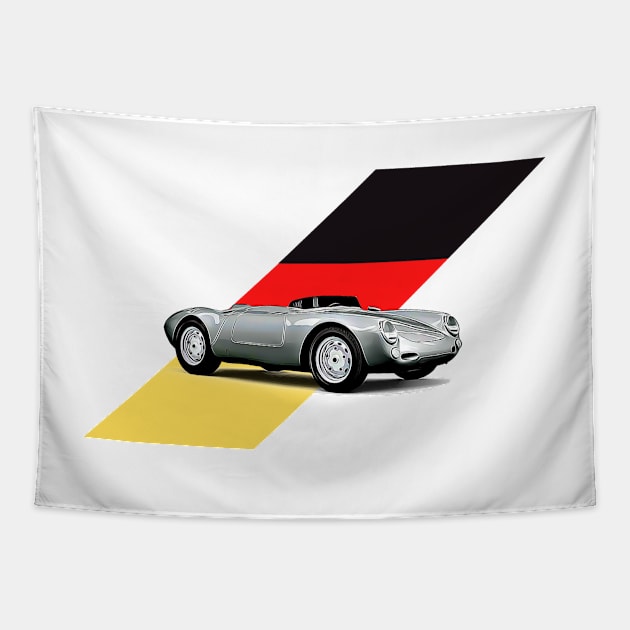 550 Spyder German Print Tapestry by Auto-Prints