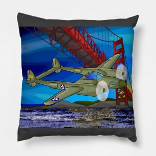 P-38 at Golden Gate Pillow