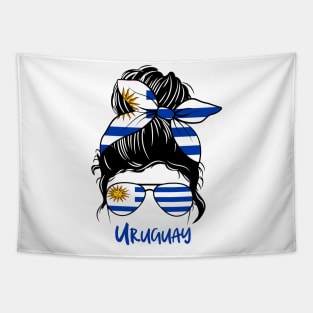 Uruguyan Girl, Uruguyan girlfriend, Uruguy Messy bun, Uruguaya Tapestry