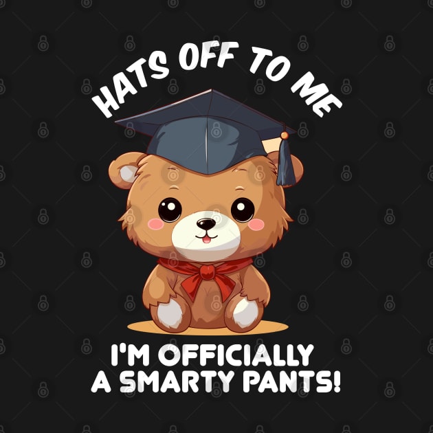 Funny bear graduation illustration by Yopi