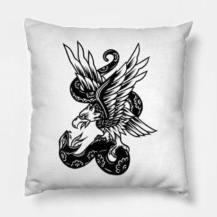 Bird and snake Pillow