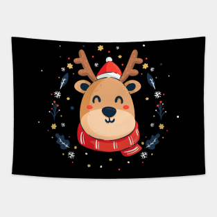 Ugly Reindeer Christmas Sweatshirt Tapestry