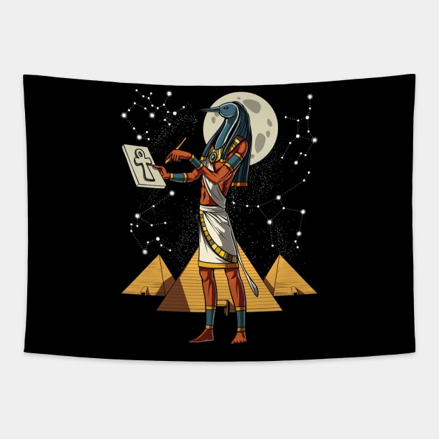 Egyptian God Thoth Tapestry by underheaven