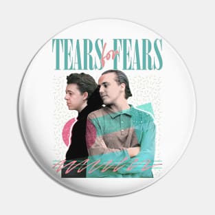 80s Retro Tears For Fears Design Pin