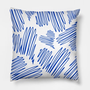 HEART DOODLE IN BLUE Pillow