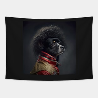 Funky dog with a Jackson style fantasy Tapestry