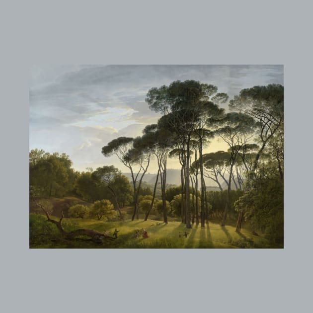 Italian Landscape with Umbrella Pines by Hendrik Voogd by Amanda1775