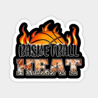 Classic Basketball Design Heat Personalized Proud Name Magnet